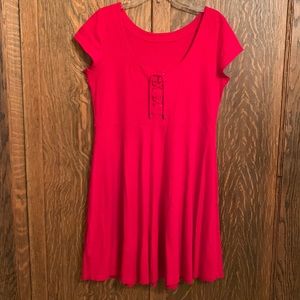 Chaps red cotton dress XL NWOT